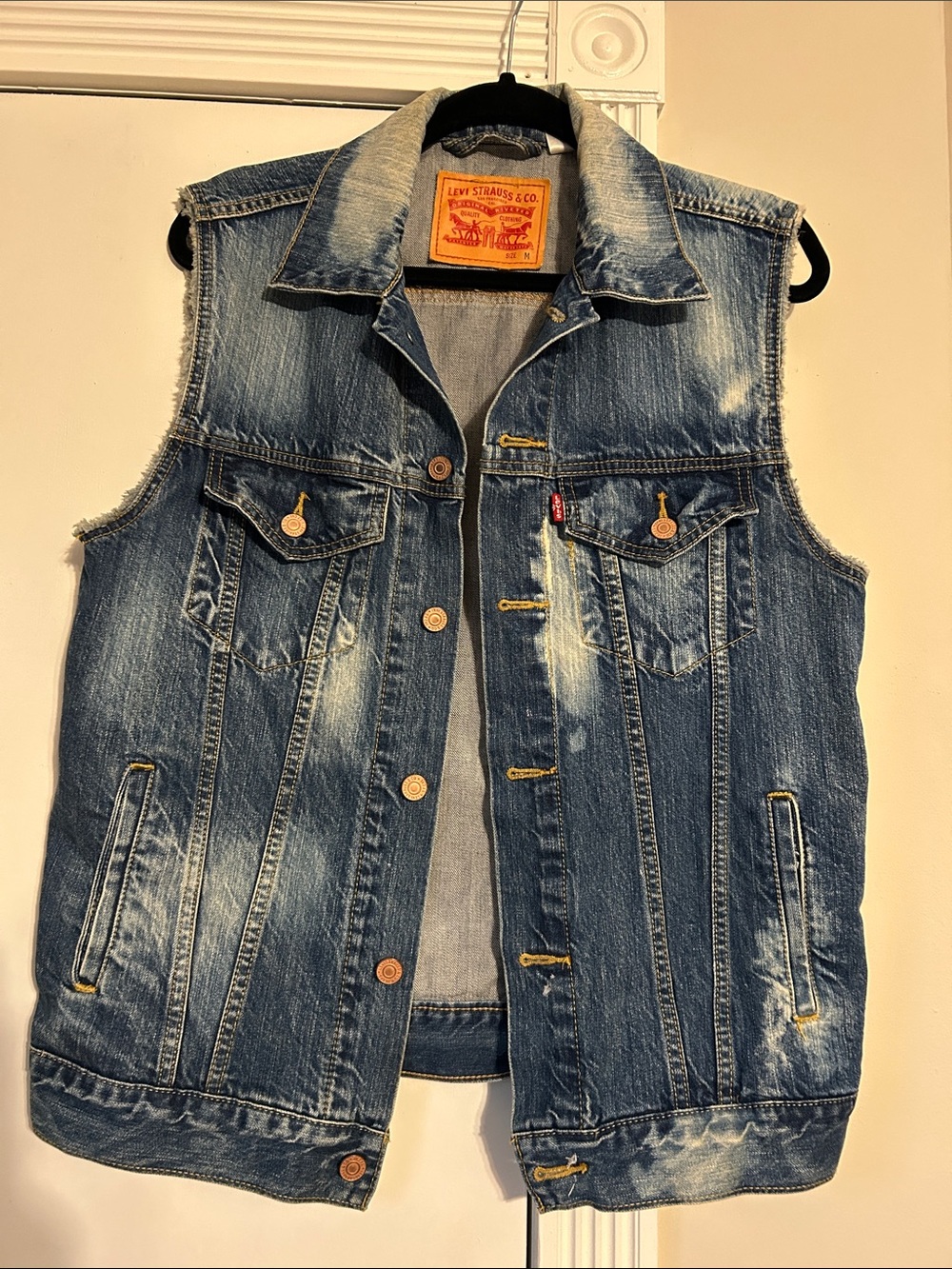 Levi's vintage denim Distressed Vest - Men's size medium